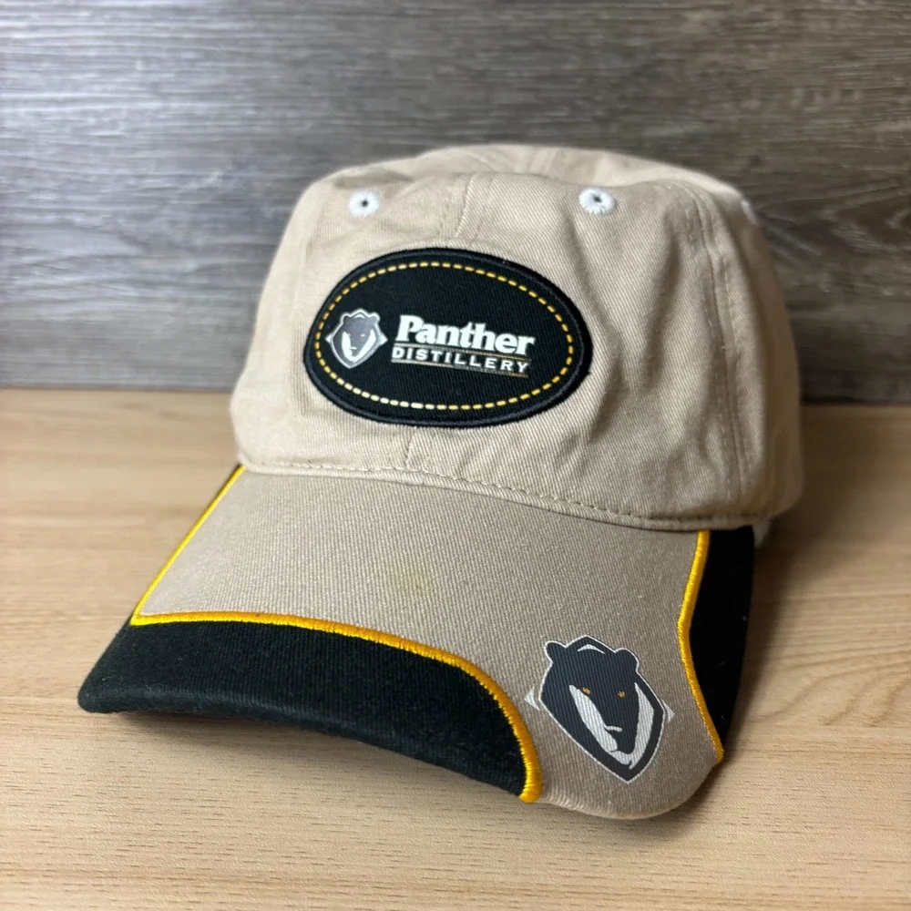 Panther Distillery Hat Cap Strap Back Brown Adjustable
